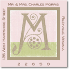 Name Doodles - Square Address Labels/Stickers (Deco Pink)